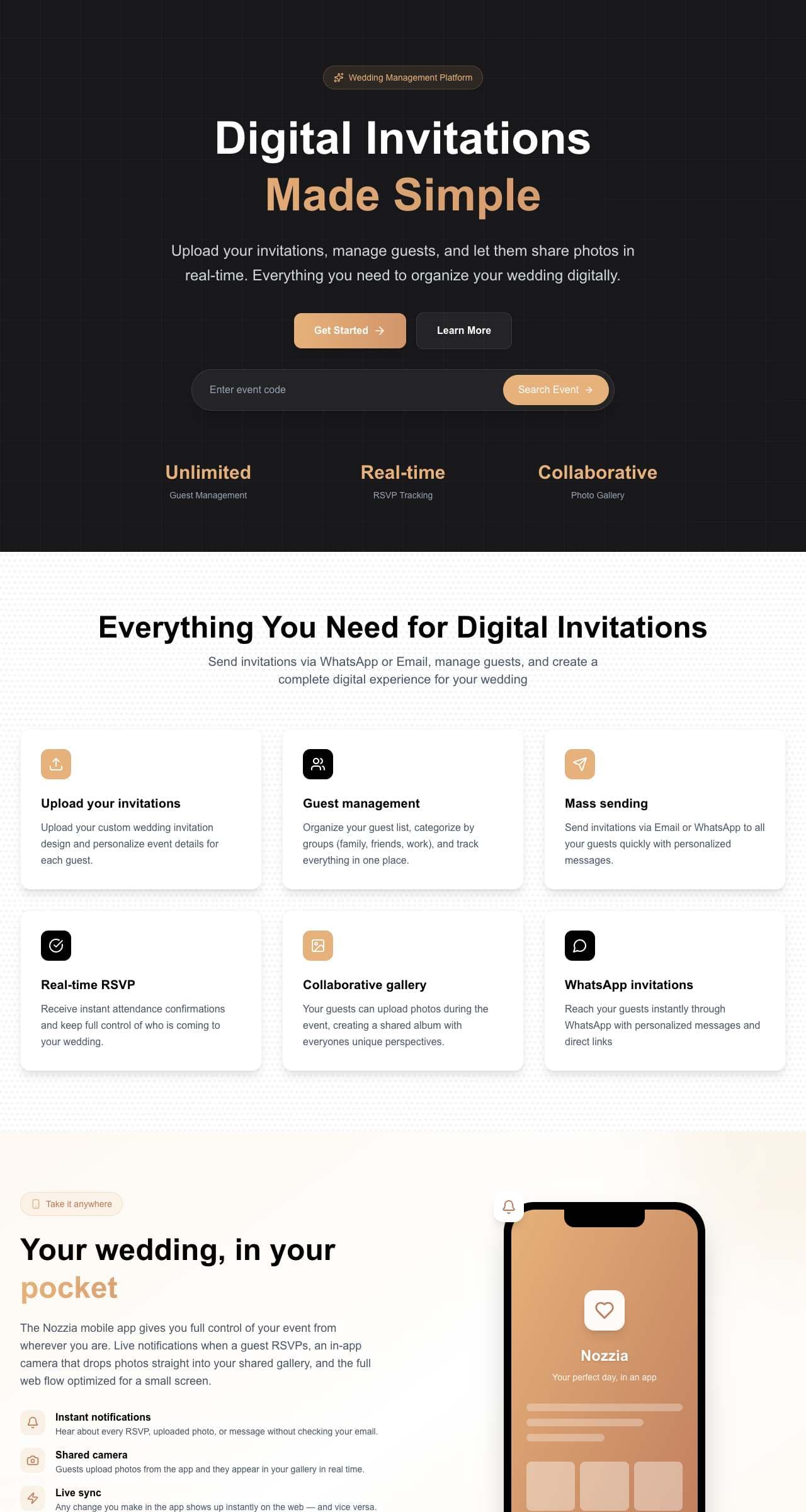 Nozzia — Plataforma + app